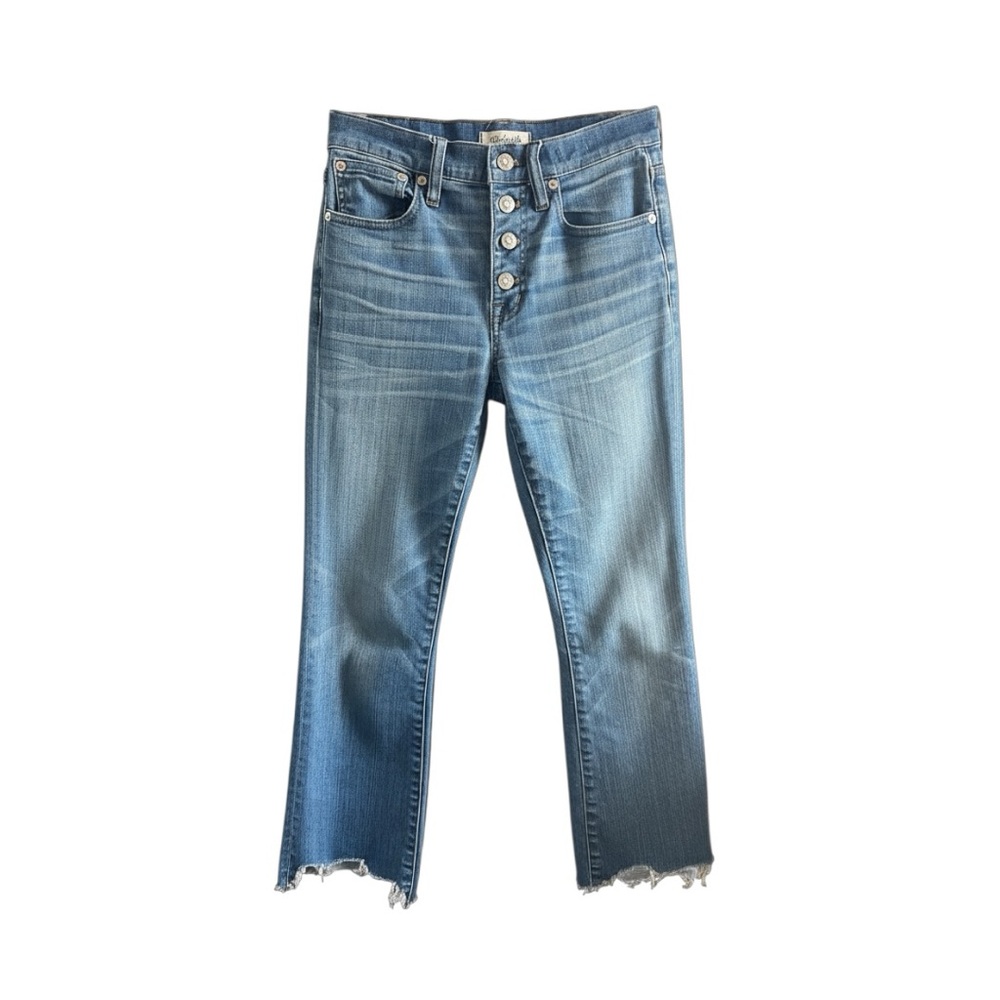 Madewell Cropped Flare Jeans | Raw Hem High Rise | Modern Denim